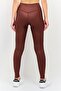 Women Tight Fit Training Leggings, Brown - 3