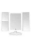 Trifold LED Vanity Mirror with Touch Dimming, Portable Makeup Mirror Magnification