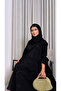 Back Charm | Black Abaya Embroidered on Both Sides with Luxurious Details