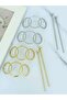 In-Line Circle Model 11 cm Silver Color Metal Pinterest Hair Clip