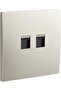 Legrand RJ45 Cat6 Network Wall Socket Faceplate - Double Outlet (Champagne)
