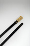 Women's Black Thin Faux Leather Belt – Elegant and Stylish Model with Square Buckle - Dress Belt, Trouser Belt - 3