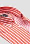 Matteo Twill Cotton Comfort Fit Salmon Button down Collar Men's Striped Shirt - 3