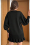 Women's Patterned Stylish and Comfortable Button Detailed Crew Neck Cardigan - 6
