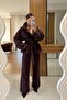 Callow Plum Belted Denim Suit - 4