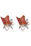 Butterfly Chairs 2 pcs Multicolour Chindi Fabric
