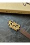 2-Piece Gold Daisy Patterned Buckle Belt Waist Belt Coat Belt Dress Belt Pants Belt Unisex - 2