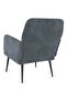 Armchair Dark Grey 62x79x79 cm Velvet - 4