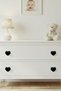 Porcelain Children's Room Furniture Handle Black Heart Model Ceramic Drawer and Cabinet Knob - 6
