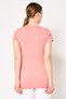 Women Crew Neck Short Sleeve Brand Logo T-Shirt, Peach - 4
