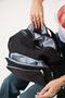 Gabriella Laurent Black Women's Multi-Compartment Waterproof Crinkle Daily Backpack Crossbody Hand and Shoulder Bag - 5