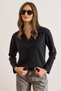 Women's Anthracite Polo Neck Thessaloniki Blouse Blz-19002810 - 3