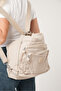 Gabriella Laurent Beige Women's Multi-Compartment Waterproof Crinkle Casual Backpack Crossbody Hand and Shoulder Bag - 3