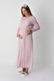 Maternity and Pregnancy Clothing / Nursing Nightgown and Robe Set with Hidden Buttons / Viscose Cotton - 3
