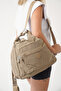 Galivessa Taba Women's Multi-Compartment Waterproof Crinkle Daily Backpack Crossbody Hand and Shoulder Bag - 5