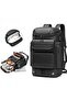 Waterproof 40L Travel Backpack - 17” Inch Laptop Compartment - Insulated Pocket - Shoe Compartment - 3