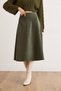 Women's Khaki Waistband Thessaloniki Bell Skirt Etk-19000297 - 4