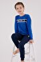 Boys' Single Layer Pajama Set, Long Sleeve Pajama Set, 100% Cotton - 2