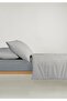 Striped 100% Cotton Ranforce Yezra Dark Gray Yarn Dyed Duvet Cover Set Double Size - 200X220 cm - 4
