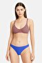 Women Plain Pull On Bikini Bottom, Blue