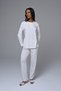 Women's Ecru Lace Winter Long Sleeve Special Design Maternity Pajama Set 3-Piece Set - 4