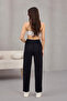 Women's High Waist Linen Blend Carrot Pants - 6