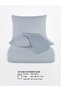 Striped 100% Cotton Ranforce Yezra Blue Yarn Dyed Duvet Cover Set Double Size - 200X220 cm - 5