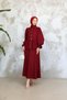 Hk Skirt Suit - Burgundy - 3