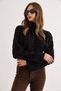 Women's Black Wide Sleeve Detailed Knit Detailed Crop Knitwear Sweater Kzk-19001040 - 2