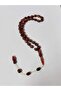 Coffee Black Color Beige Cut Powder Amber Prayer Beads - 4