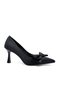 Scarlett Bow Tie Detailed Heeled Women's Shoes Black - 2