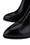 Women's Faux Leather Black Crocodile Heeled Boots - 3