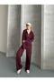 Women's Hooded Zippered Comfortable Fit Casual and Stylish Style Tracksuit Set - 4