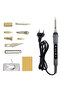 220V EU Plug 7 in 1 Wood Embossing Burning Carving Pyrography Pen Kit 80W Adjustable Temperature Sol - 7