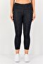 Women Tight Fit Running 3/4 Leggings, Black