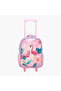 5-Piece Flamingo Print Trolley Backpack Set - 16 inches - 3