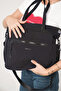 Galivisa Black Women's Multi-Compartment Waterproof Crinkle Daily Crossbody and Shoulder Bag - 3