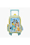Bluey Print Trolley Backpack with Retractable Handle and Zip Closure - 16 Inches