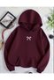 Ribbon Streetwear Printed Unisex Oversized Hooded Sweatshirt Hoodie