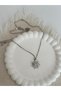 Xuping Silver Color Steel Necklace with Sun Figure Stone Detail - 3