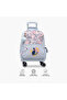 Cat Print Trolley Backpack with Retractable Handle and Zip Closure - 18 Inches - 4