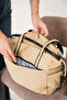 Galivisa Beige Women's Multi-Compartment Waterproof Crinkle Daily Crossbody and Shoulder Bag - 4