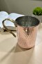 Flat Copper Cup with Forged Copper Handle - 2