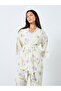Pack of 3 - Floral Print Lace Trim Cami, Pants and Robe - 3