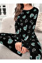 Heart Print Long Sleeve T-Shirt and Pyjama Set - 3