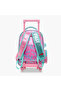 Printed Trolley Backpack with Retractable Handle - 16 inches - 7