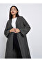 Charcoal Herringbone Pattern Winter Abaya - 2