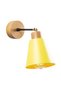Konikkem Movable Headboard Metal Plated Single Articulated Natural Wood Sconce Yellow Konikkem-N-619