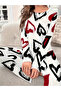 Heart Print Long Sleeve T-Shirt and Pyjama Set - 4