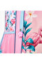 5-Piece Flamingo Print Trolley Backpack Set - 16 inches - 8